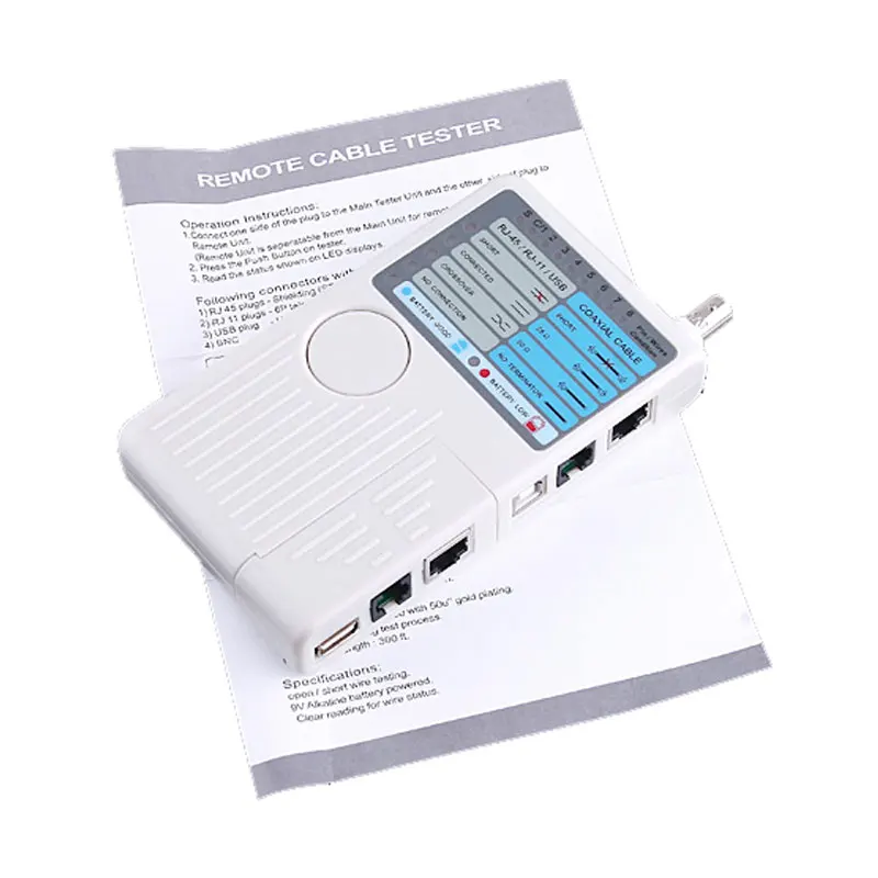 Портативный Ethernet сетевой кабель тестер дистанционного RJ11 RJ45 USB BNC LAN для UTP STP LAN кабели трекер детектор высокое качество инструмент