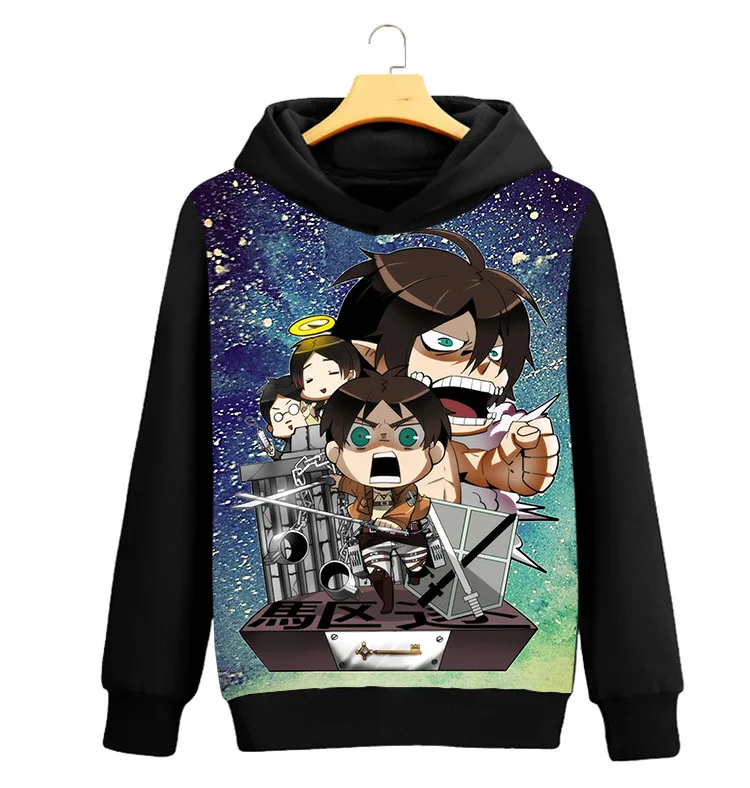 Атака на Титанов Mikasa Ackerman Косплей Eren Jaeger толстовки для мужчин и женщин мода