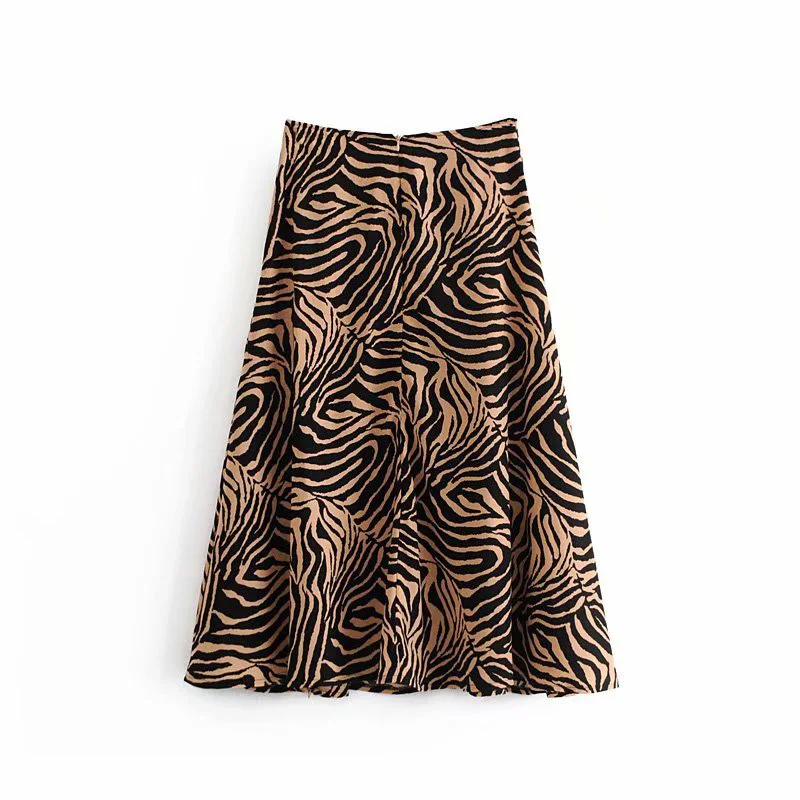 Heydress Сексуальные Сплит длинный макси юбки винтажный рисунок с животным зеброй