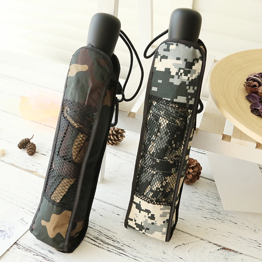 Camouflage Military Travel Umbrella Green Wind Resistant Folding Strong Reinforced Men Automatic Ombrello Antivento 144 | Дом и сад
