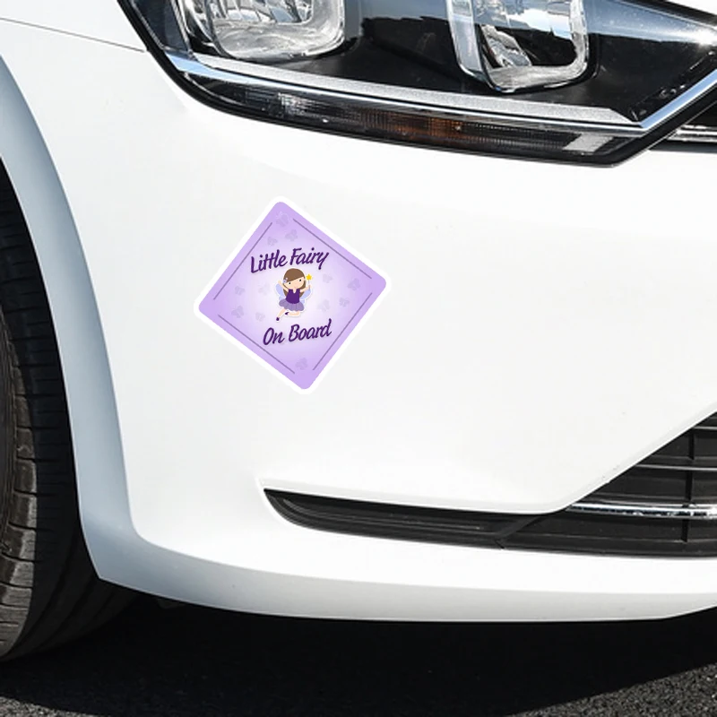 YJZT 12.5*12.5CM Safety Caution Sign For Car Sticker Purple Graphic BABY ON BOARD Colored Bumper Window Decoration C1-5685 | Автомобили и