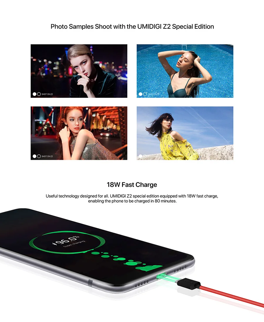 UMIDIGI Z2 специальное издание Android 8,1 мобильный телефон 6," FHD+ полный экран Helio P23 разблокировка лица 4G+ 64 Гб двойной 4G 3850 мАч смартфон