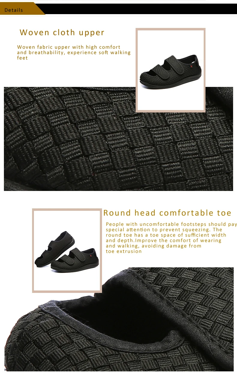 Women's Extra Wide Width Adjustable Slippers Diabetic Edema Slippers Swollen Feet Walking Shoes Indoor Outdoor Orthopedic Sandal