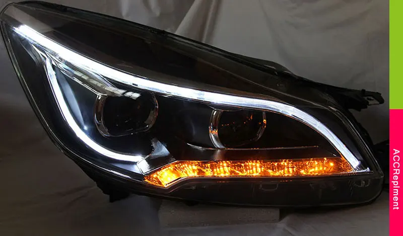 Автоматическое освещение Стиль светодиодный налобный фонарь для Ford Kuga светодиодный фары 2013- побег Ангел глаз drl H7 Биксеноновая разрядная лампа высокой интенсивности для объектива ближнего и дальнего света