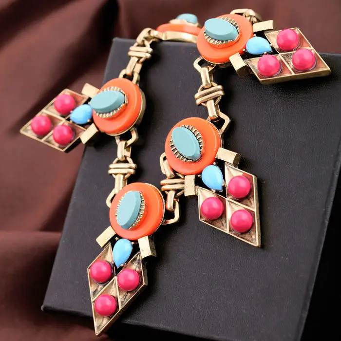 Оптовая цена винтажное ожерелье из искусственного перламутра и шимми золотого