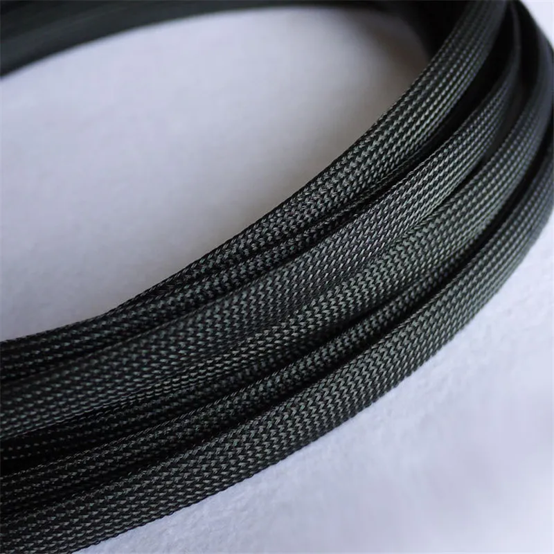 

Черно-высококачественные плетеные ПЭТ расширяемые рукава высокой плотности 12 мм плетеные рукава 1 м