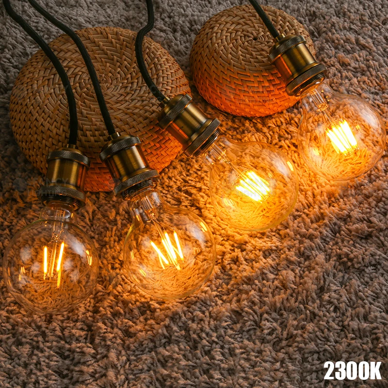 Светодиодная лампа E27 G95 светодиодная Эдисона 110 В 220 для дома/гостиной/спальни