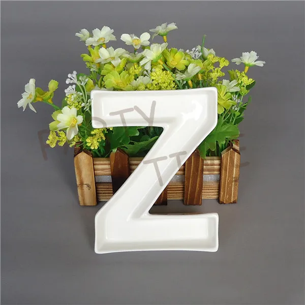 Керамические тарелки в форме букв Z форма блюдо алфавитной формы десерт | Дом и