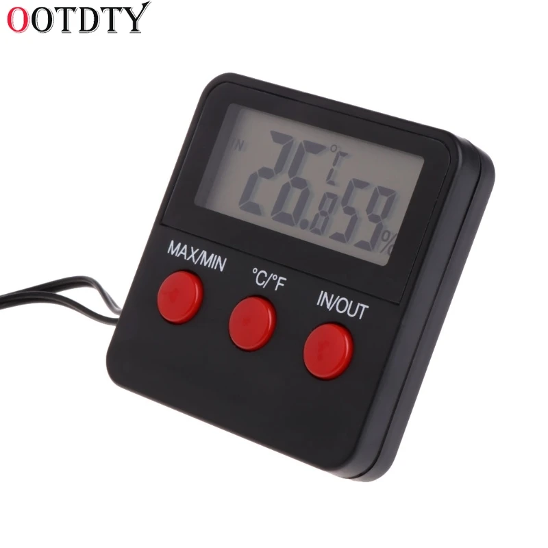 Цифровой термометр OOTDTY с ЖК дисплеем гигрометр дистанционным датчиком для