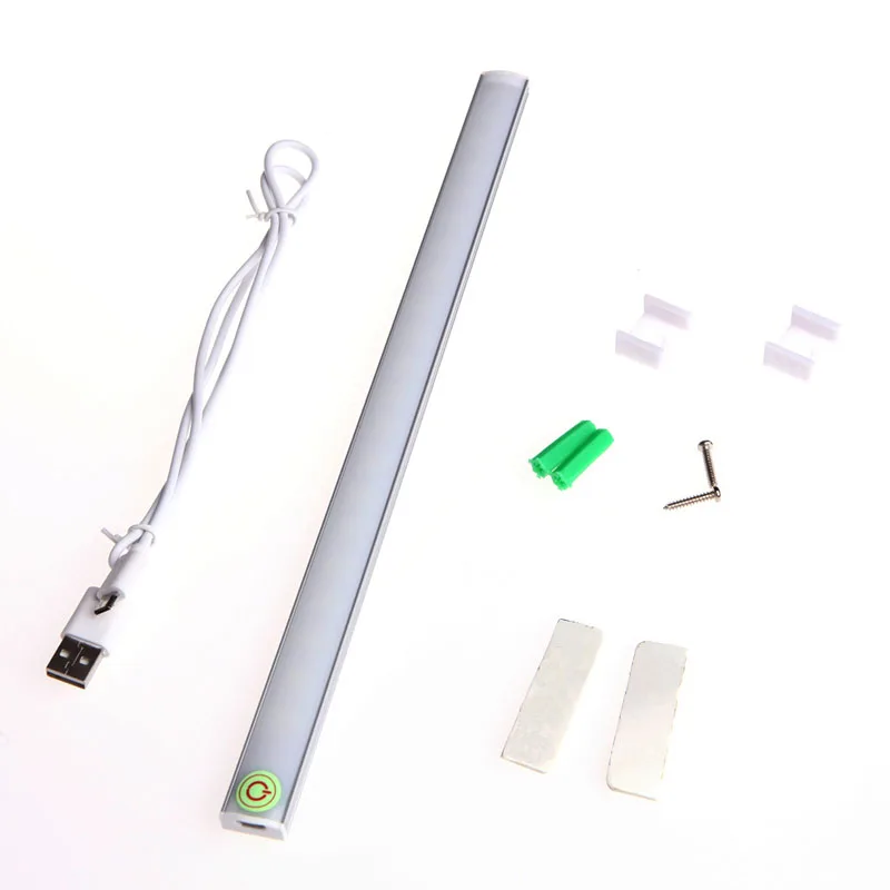 С регулируемой яркостью, 30 см USB светодиодный сенсорный Сенсор светильник полосы шкафчик, гардероб, буфет лампа l29k