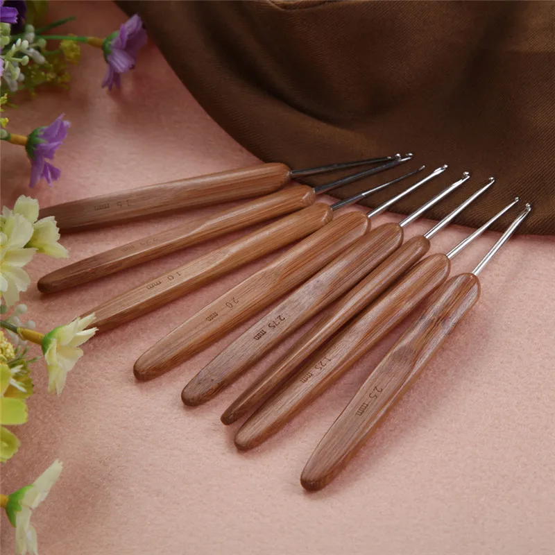 12/20 штук бамбуковый вязальный крючок Вязание иглы комплект с сумкой для хранения