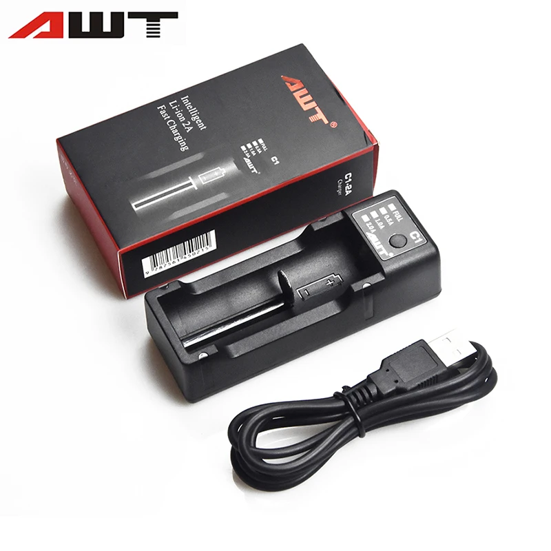 VAPE AWT C1 зарядное устройство 2A умное электронное сигаретная батарея для 18650 26650 18350