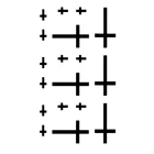 Милое перекрестное водонепроницаемое временное тату для мужчин и женщин кольцо персонализированное покрытие шрамы окрашенное маленькое перекрестное тату наклейка