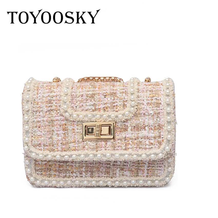 

TOYOOSKY женские сумки через плечо, сумки через плечо с цепочками для девочек-подростков, Высококачественная Роскошная шерстяная сумка bolsa feminina