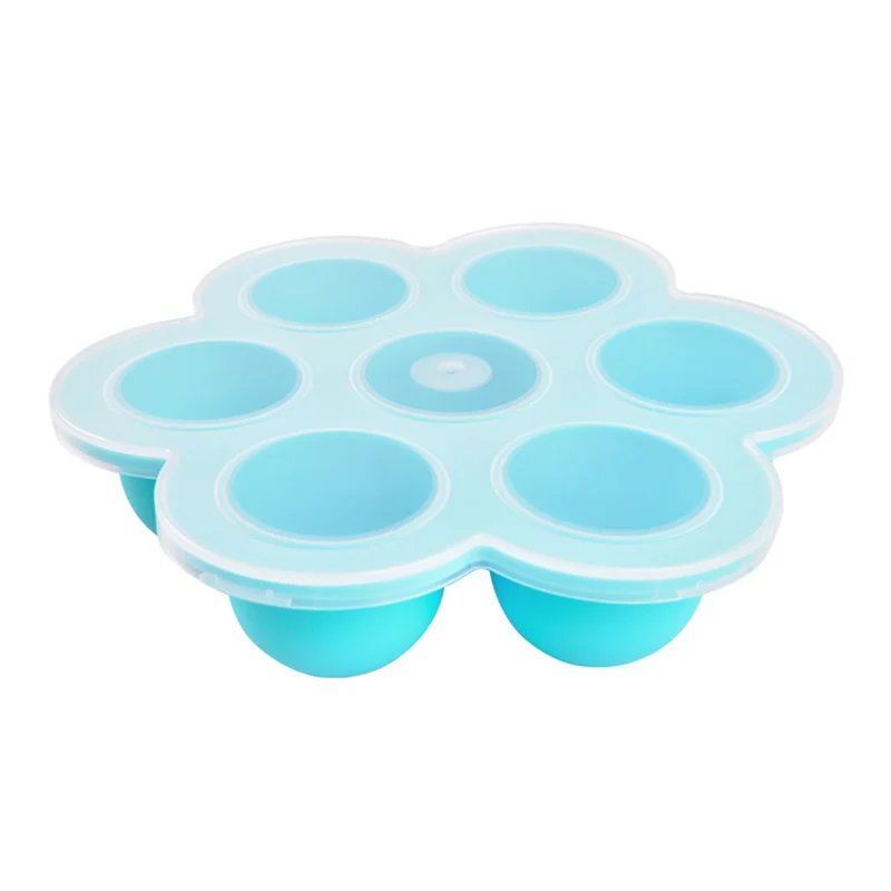 7 полостная силиконовая форма для укуса яиц контейнер хранения детских продуктов