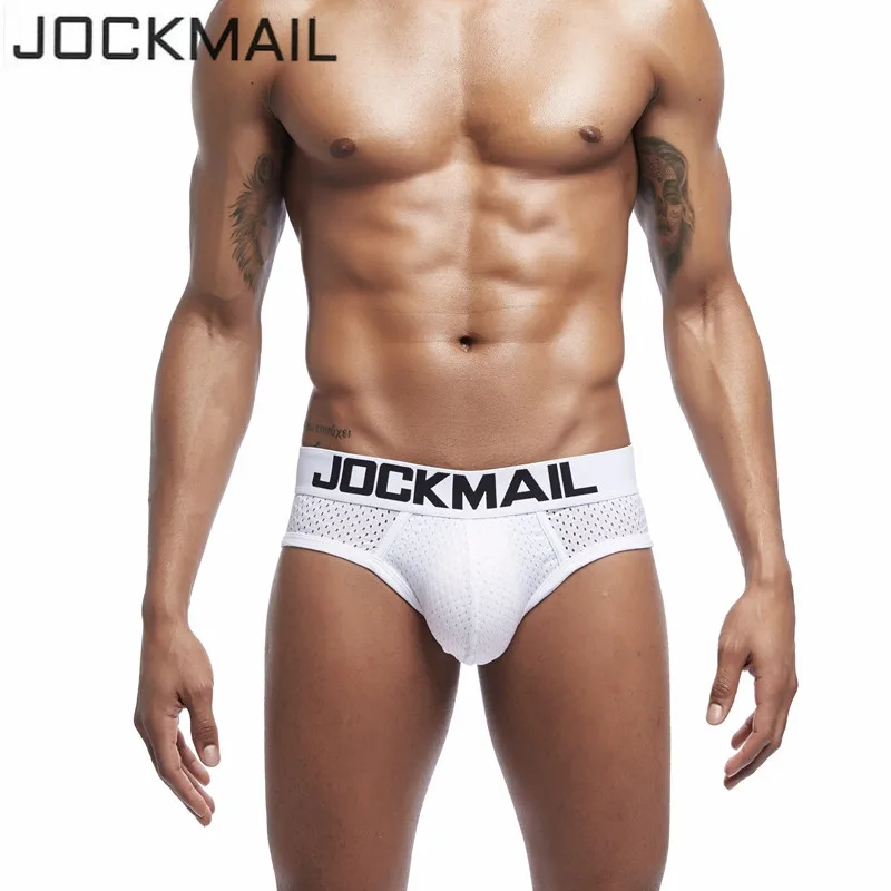 Трусы брифы JOCKMAIL мужские сетчатые пикантное нижнее белье трусы шорты гей 2019| |