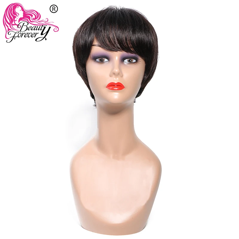 Красота навсегда 13*3 короткие прямые Remy натуральные волосы парик с волосами