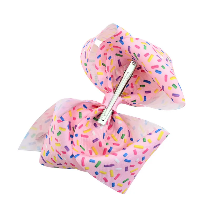 Модные Разноцветные банты для волос с принтом Русалочки 8 дюймов ленточный бант