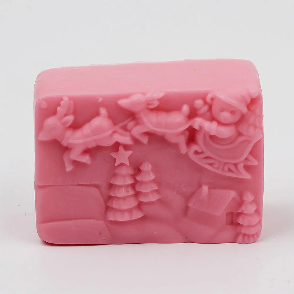 Рождественская силиконовая форма для мыла сделай сам инструмент ручной работы 3D