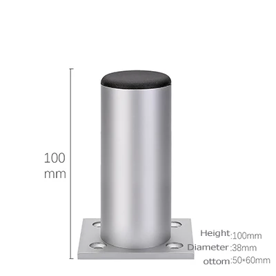 4 шт. H6-30cm регулируемые Сменные ножки для мебели, опорные ножки из алюминиевого сплава для шкафа, дивана, телевизора, шкафа, ножки серебристого/черного цвета - Цвет: Silver 10cm