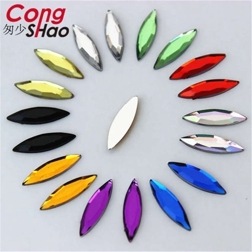 Красочные камни и кристаллы для конского глаза Cong Shao 500 шт. 4*14 5 ММ акриловые