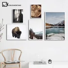 Плакат в скандинавском стиле скандинавский пейзаж принт Зимний горный солнечный луч настенная живопись холст природа Картина декор для гостиной