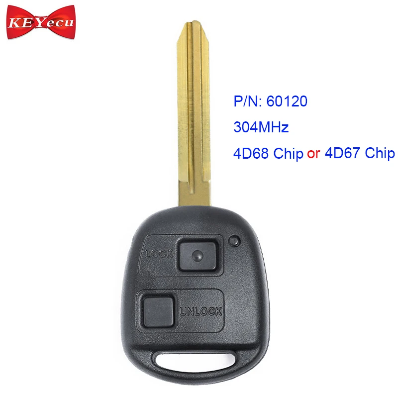 KEYECU для Toyota Prado 120 2002 2003 2004 дистанционный ключ 304 МГц 4D67/4D68 чип P/N 60120 | Автомобили и