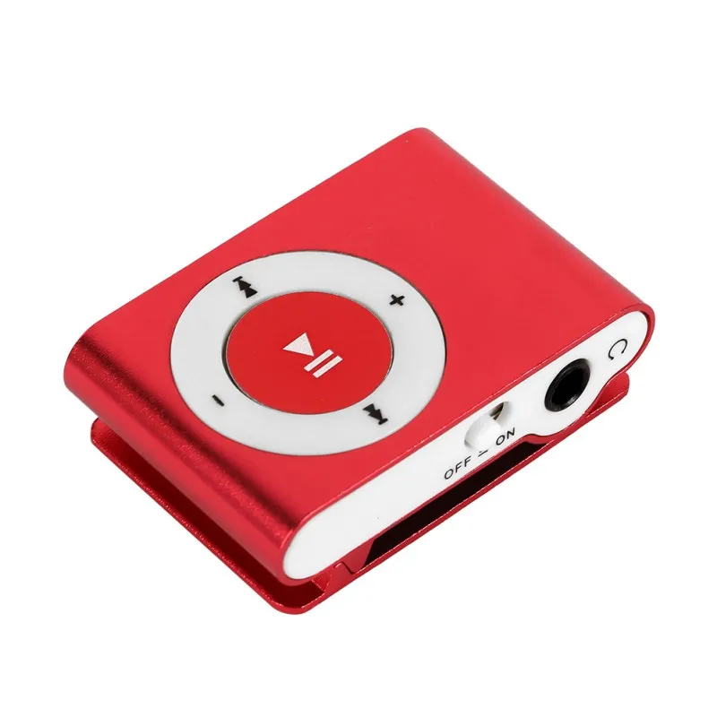 Красный 8 цветов портативный мини Mp3 музыкальный плеер Mp3 плеер Поддержка Micro TFCard слот USB MP3 S порт плеер USB порт с наушником - Цвет: Красный
