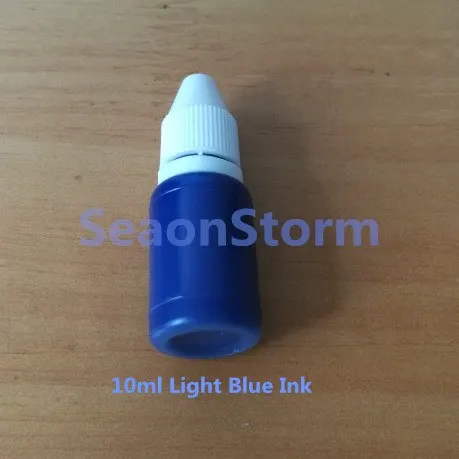 Light Blue Stamp Ink 4 шт./компл. дикий лес оттиск животного DIY игрушка светочувствительное уплотнение смешной планировщик для скрапбукинга штампы и штампы для изготовления карт - Цвет: Light Blue Stamp Ink
