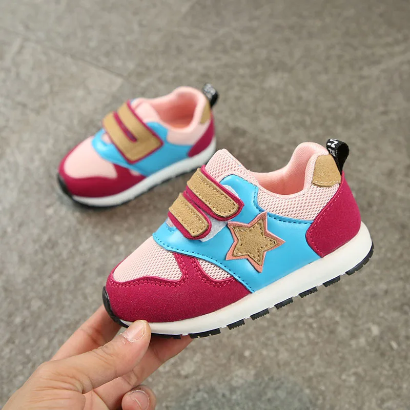 Mumoresip Toddler Kids Shoes Fashion Soft Breathable Baby Boys Girls Sneakers Children Sports Running Air Mesh With Stars | Детская