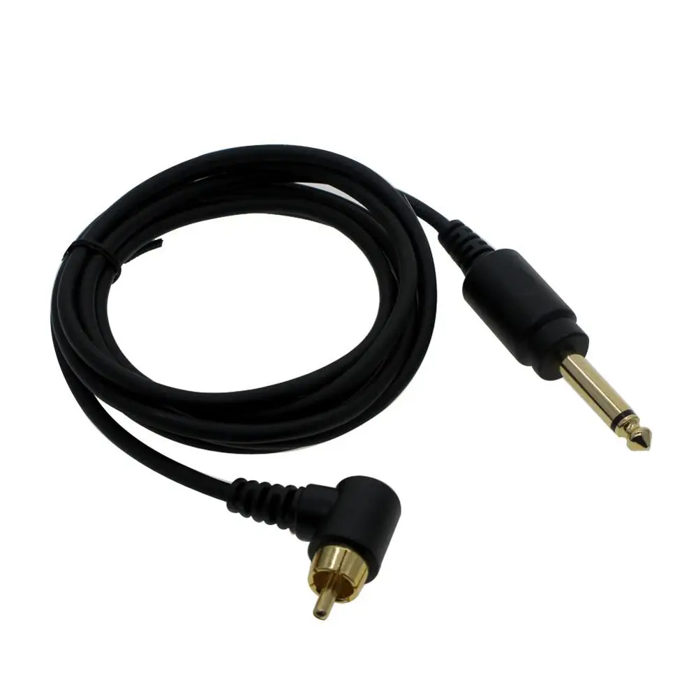 RCA шнур для татуировочной машинки силиконовый для роторной татуировки держатель-зарядка для прибора черного цвета