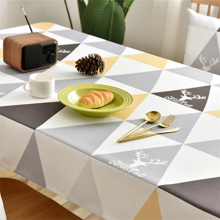 Желтая скатерть с изображением оленя Tafel Hoes Nappe непроницаемая скатерть для обеденного стола декор для кухни Mantel Mesa