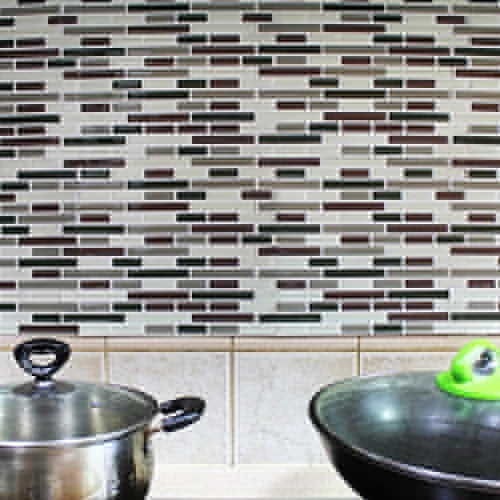 4Pcs Mosaic Self Adhesive Tile Wall Sticker Home Decor DIY 3D Pattern Kitchen Backsplash Stickers Mural Decals Vinyl | Дом и сад