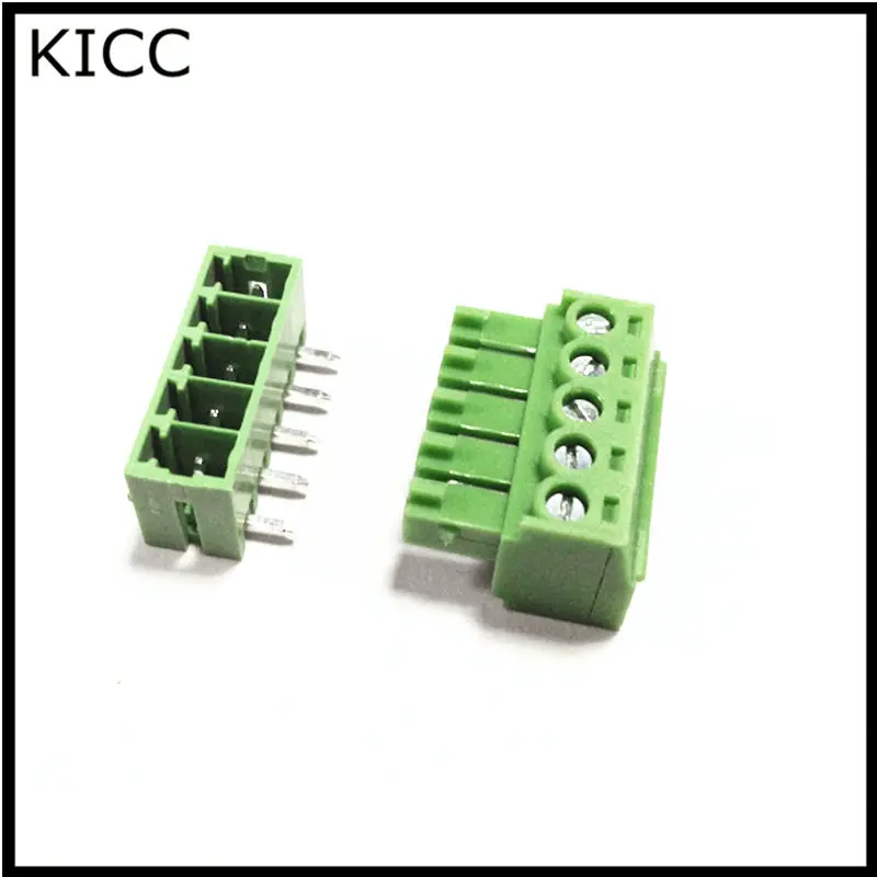 

15EDG3.81 5P Bending pin Connecting terminal 2EDGK 3.81mm 5Pin Connector 2EDG3.81-5PL Plug+Socket 10Sets