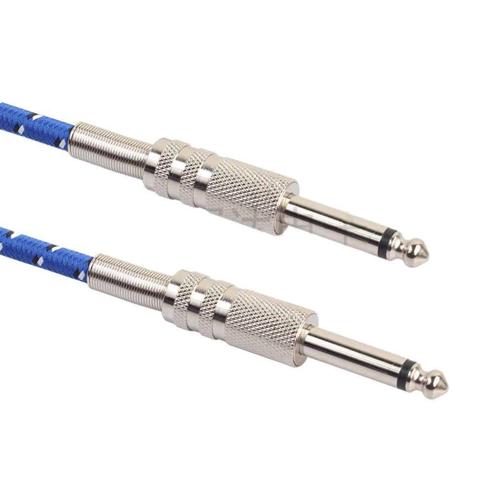 6.35mm Male to Male Plug Audio Cable Mono Channel Stereo Wire Electric Guitar