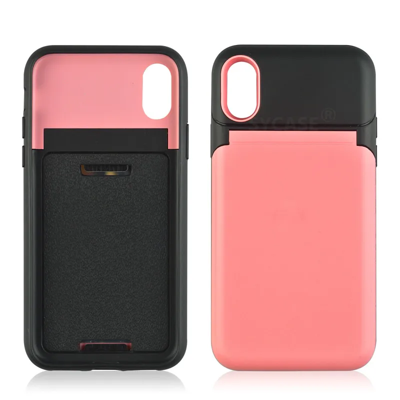 SYCASE Stylish Multi-function Card Mirror Shell For iPhone 6 6s Plus 7 8 plus X Xs Xr Max Case All-inclusive Drop Cover Women |