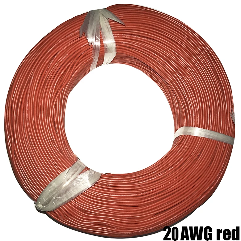Силиконовый резиновый провод UL3239 20AWG луженый медный провод изолированный провод 20AWM Высокое напряжение исходящие разъемы для моделей игрушек Led