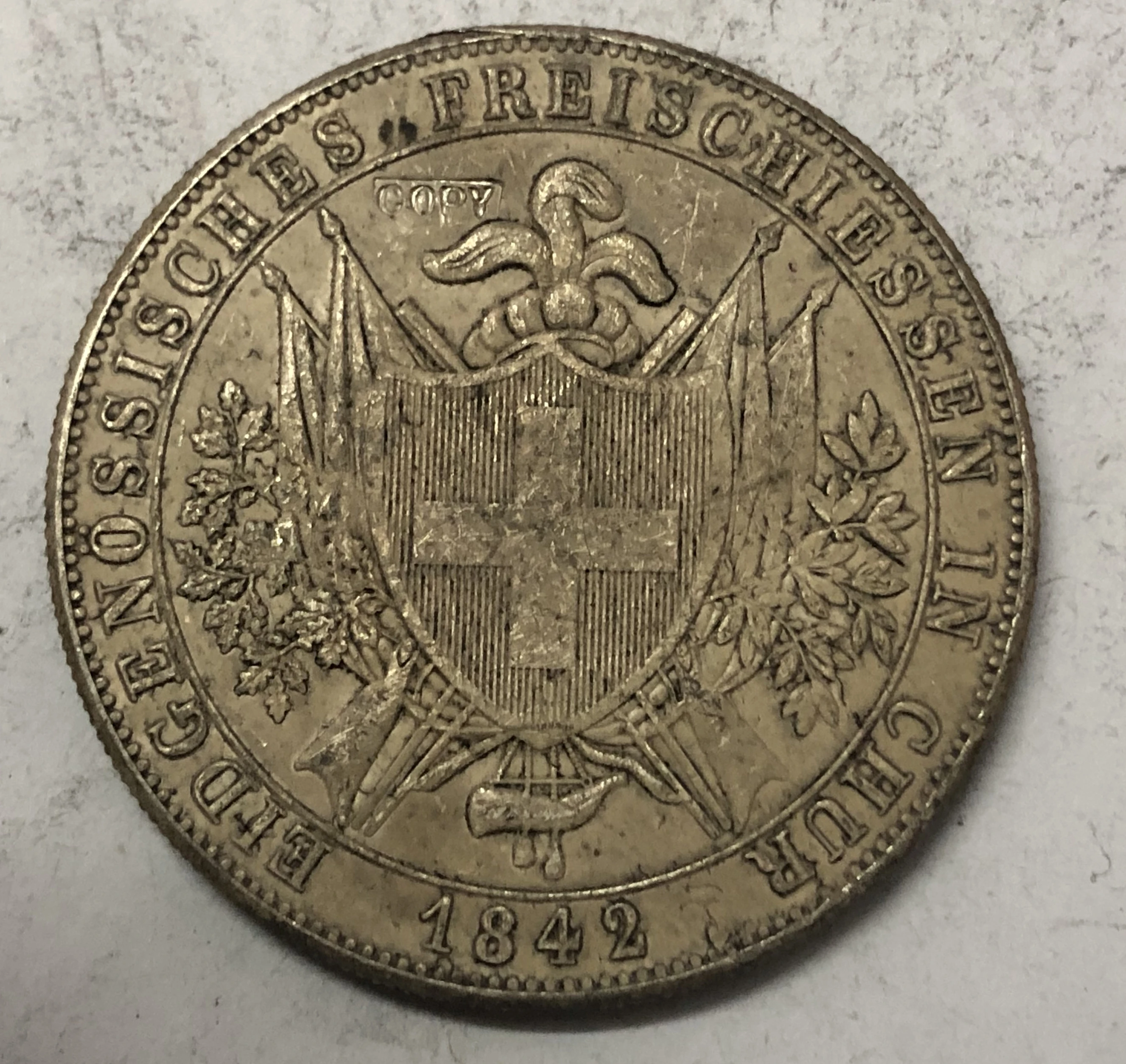 

1842 год, швейцарский фестиваль стрельбы в 4 Франка