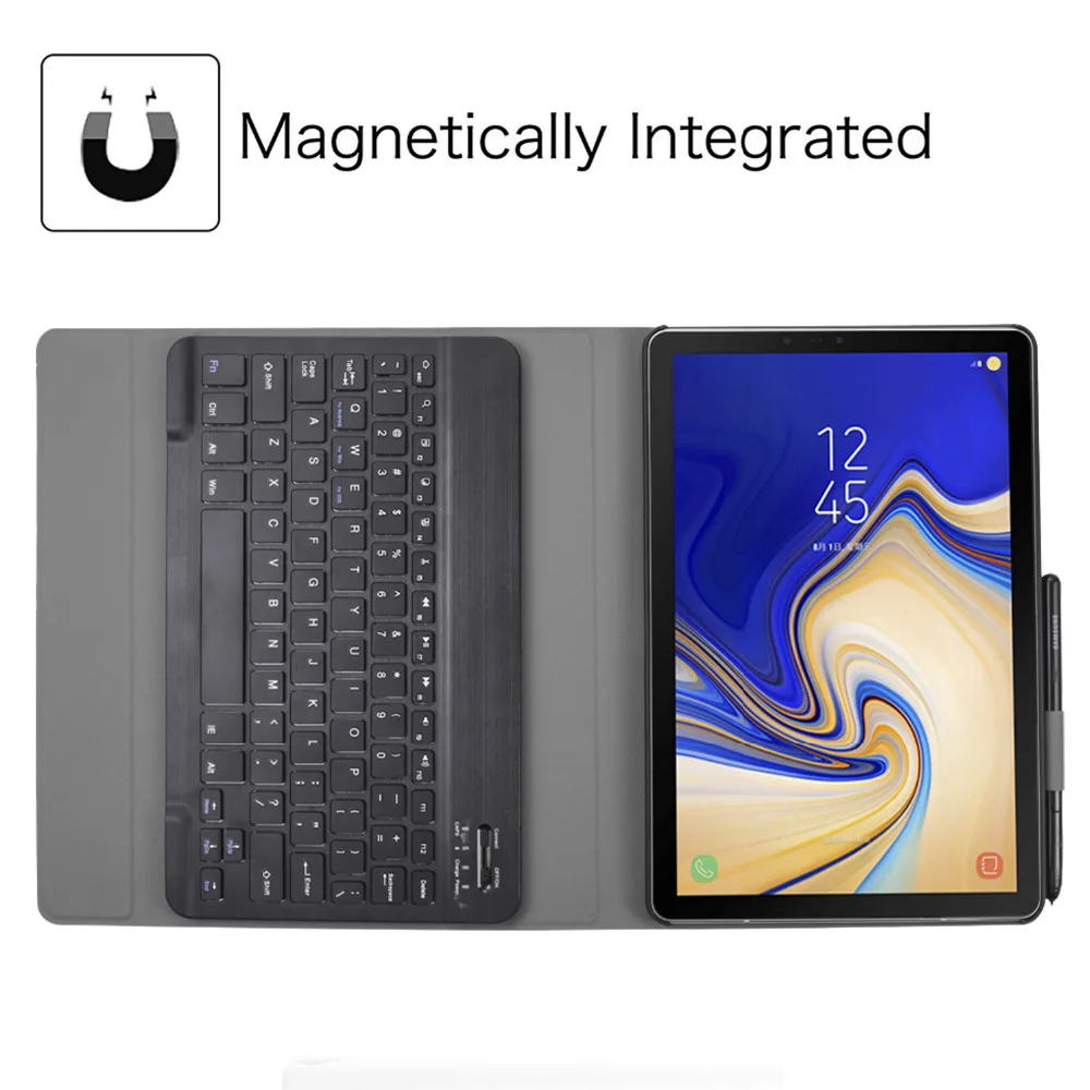 7 цветов подсветки bluetooth-клавиатура для samsung Galaxy Tab S4 10,5 SM-T830 SM-T835 SM-T837 Беспроводной клавиатура Съемная крышка