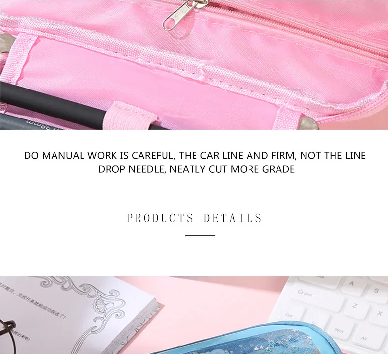4 Colors Large Capacity Whale Pencil Case Double Zipper Cartoon Student Pencil Bag Gift Estuches School Pencil Box