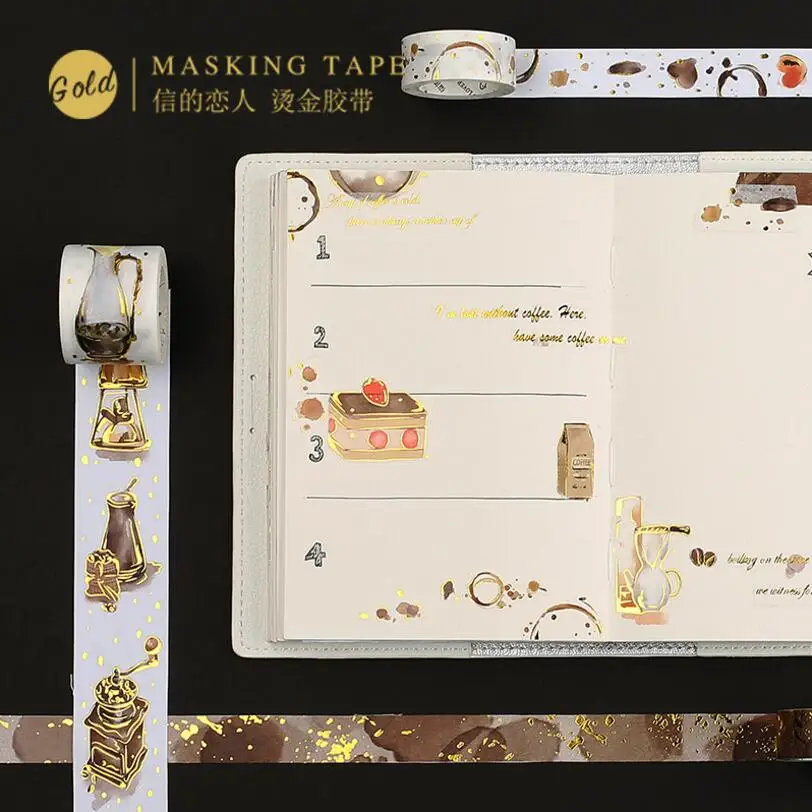 Ретро декоративные путешествия кофе Время десерт календарь клейкая васи лента