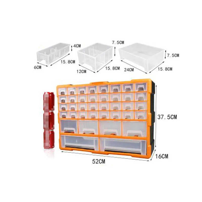 G-1510-Orange Высококачественный чехол для инструментов, коробка для инструментов, коробка для деталей, классификация Ark, мульти-ящик с сеткой, тип строительных блоков, чехол, чехол для получения - Цвет: G-1510-Orange