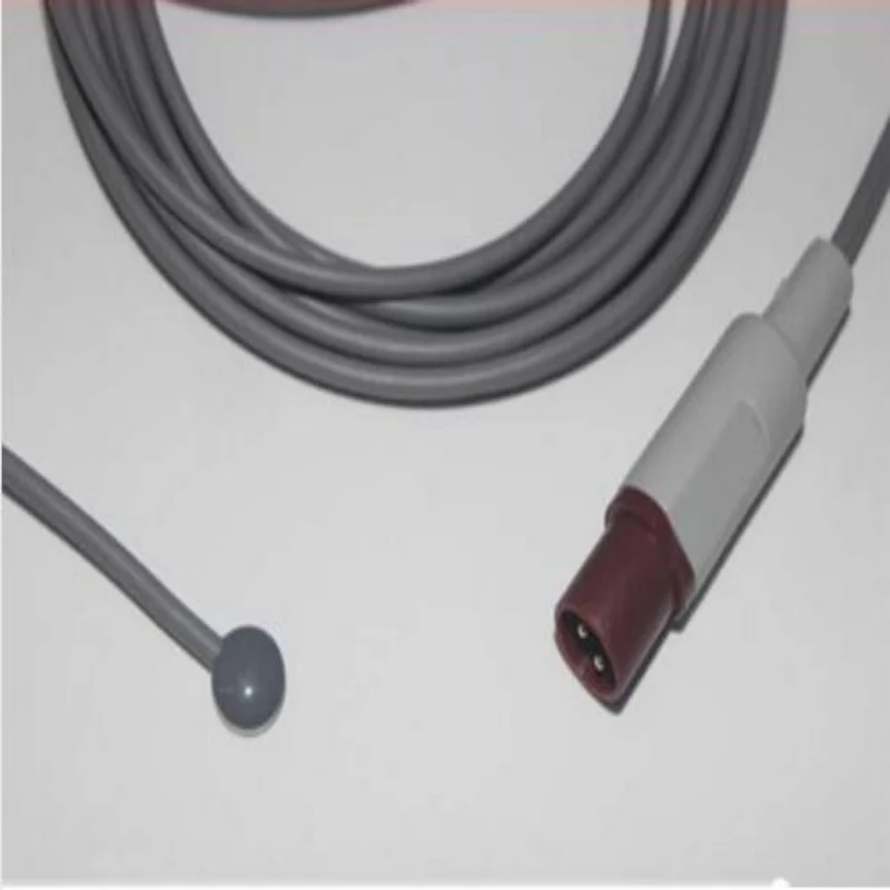 

Датчик температуры кожи для взрослых, 2 контакта, 3 м, совместимый с Philips/HP