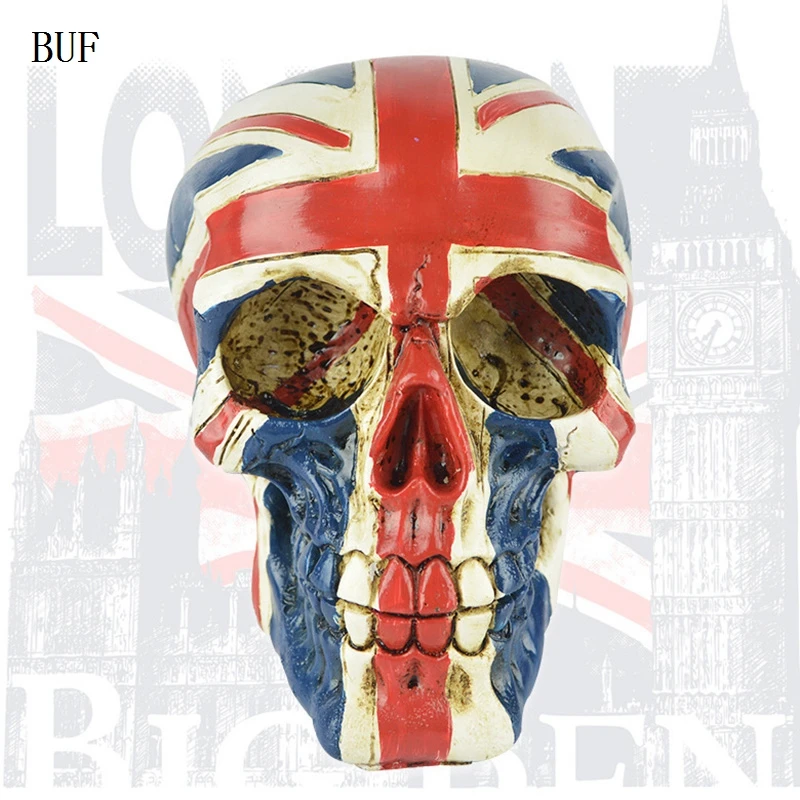 Полимерные статуи BUF копия искусственной кожи крутой череп декоративные