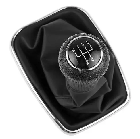 

5 Speed PU Leather Shifter Stick Shift Knob Dustproof Cover Gear Shift Knob Fit For Volkswagen Golf GTi MK4 R32 Bora MK4 Jetta