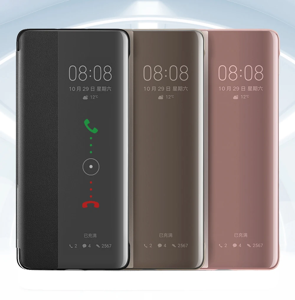 Для huawei P30 Pro Чехол CENMASO Smart View Wake Sleep Up флип-чехол кожаный защитный для huawei P30 P20 Pro флип-чехол