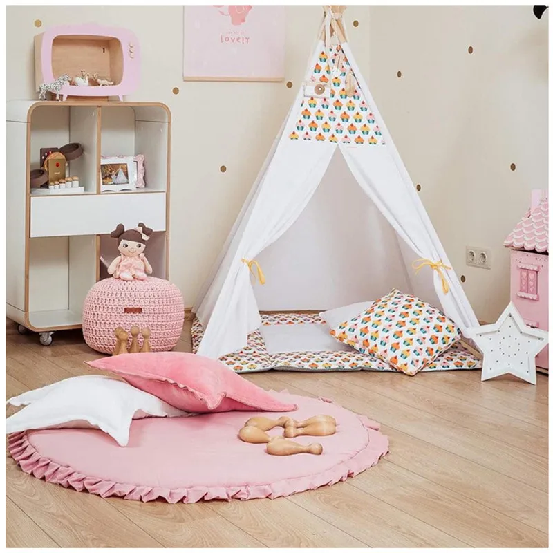 Коврик для игр с хлопковой подкладкой новорожденных Детский мягкий коврик