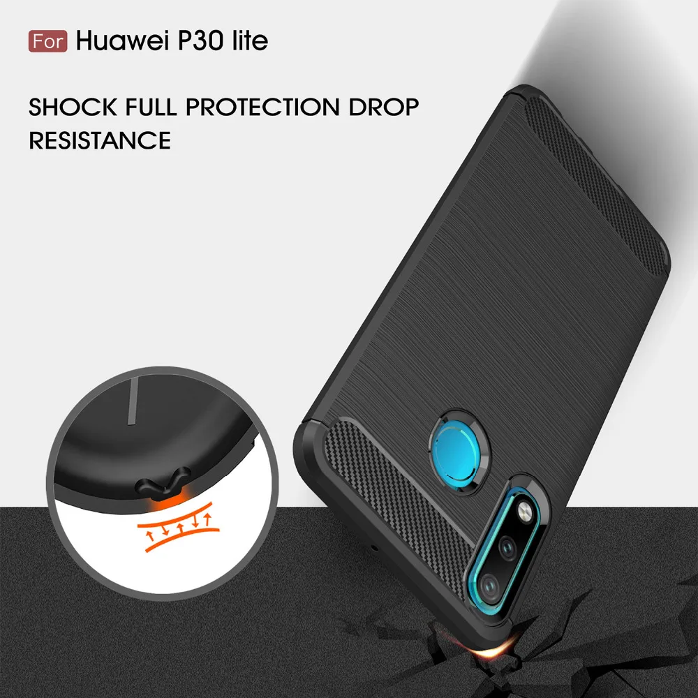 Чехол для Huawei P30 Pro из углеродного волокна мягкий силиконовый чехол телефона Lite P 30