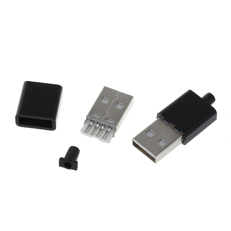 10 шт. сделай сам USB 2 0 тип А Папа 4P адаптер Соединительный разъем с пластиковой