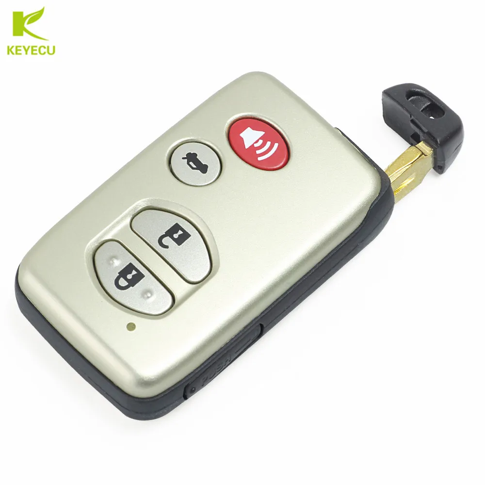 Брелок KEYECU для дистанционного ключа чехол Toyota Avalon Camry Sequoia 4 кнопки со вставкой и